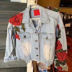 Rose denim jacket